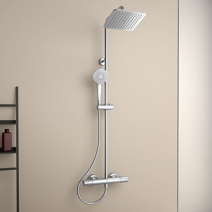 Ideal Standard Ceratherm T100 Exposed Thermostatic Bath Shower System - A7242AA Large Image