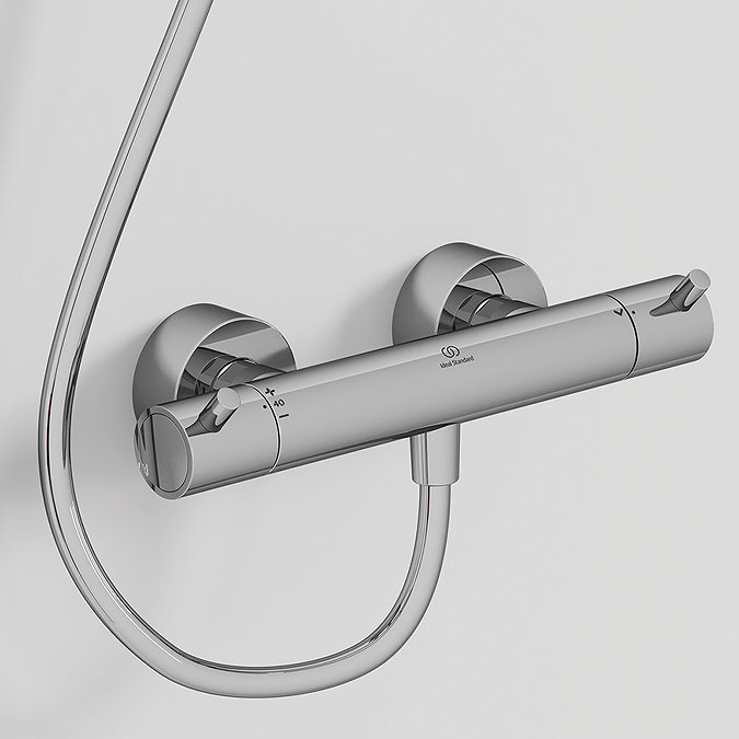 Ideal Standard Ceratherm T125 Exposed Thermostatic Bar Shower Mixer - A7592AA  Standard Large Image
