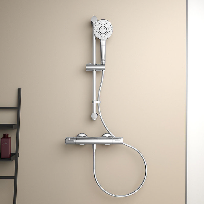 Ideal Standard Ceratherm T50 Exposed Thermostatic Bar Shower Mixer - A7216AA  Standard Large Image