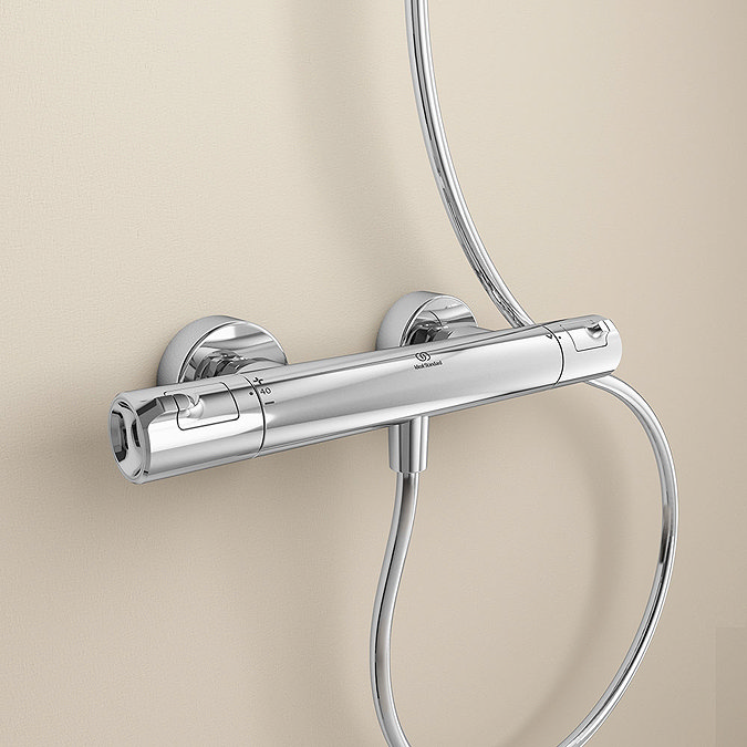 Ideal Standard Ceratherm T50 Exposed Thermostatic Bar Shower Mixer - A7216AA  In Bathroom Large Imag