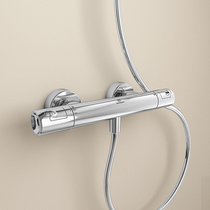Ideal Standard Ceratherm T50 Exposed Thermostatic Bar Shower Mixer - A7216AA In Bathroom Large Imag