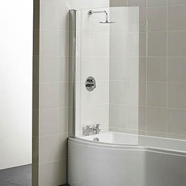 Ideal Standard Concept 1022 x 1500mm Curved Shower Bath Screen - E7407AA Medium Image