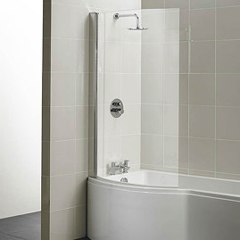 Ideal Standard Concept 1022 x 1500mm Curved Shower Bath Screen - E7407AA Large Image