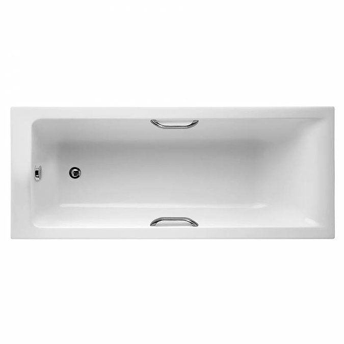 Ideal Standard Concept 1700 x 700mm 0TH Single Ended Idealform Plus+ Bath with Grips Large Image