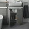 Ideal Standard Concept Air 600mm Floor Standing 2 Door Vanity Unit - Gloss White/Matt White  Profile