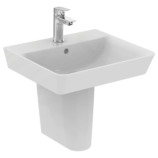 Ideal Standard Connect Air Cube 1TH Basin &amp; Semi Pedestal