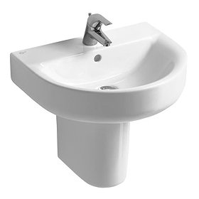 Ideal Standard Connect Arc 1TH Basin + Semi Pedestal