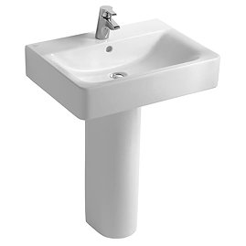 Ideal Standard Connect Cube 1TH Basin & Pedestal Large Image