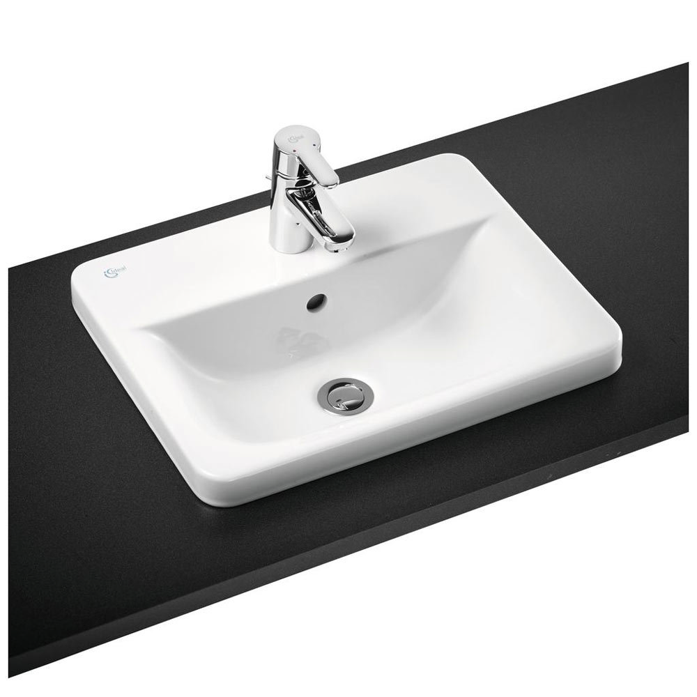 Ideal Standard Connect Cube 1TH Inset Countertop Basin Large Image