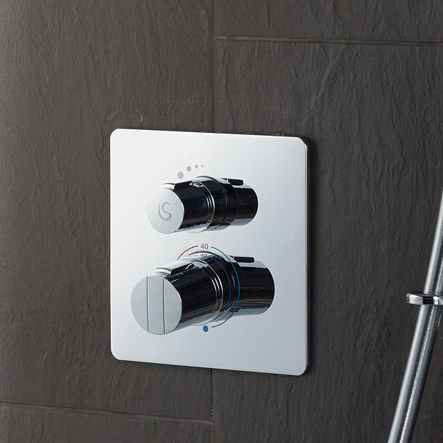 Ideal Standard Connect Easybox Slim Built-in Shower Mixer with Square Faceplate  Feature Large Image