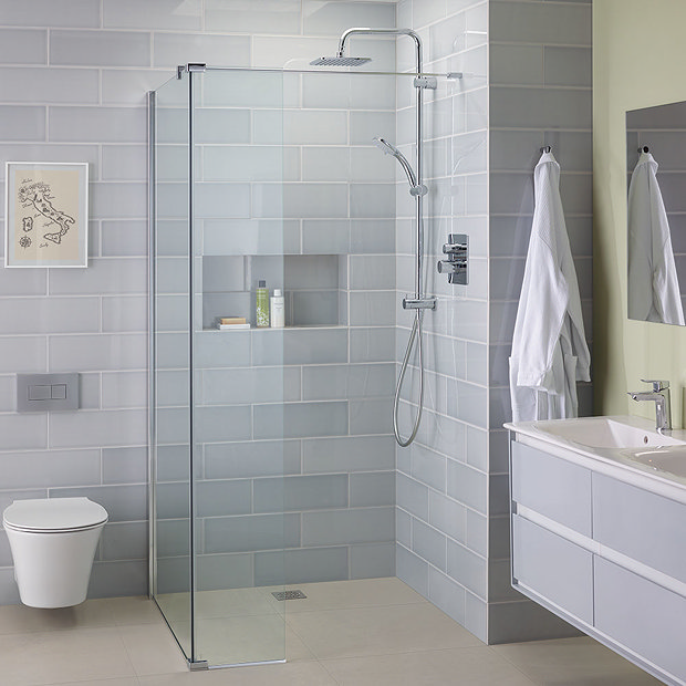Ideal Standard Connect Easybox Slim Built-in Shower Mixer with Square Faceplate  Standard Large Image