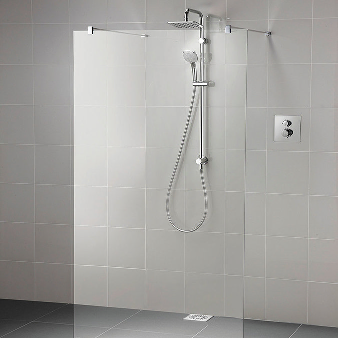 Ideal Standard Connect Easybox Slim Built-in Shower Mixer with Square Faceplate  In Bathroom Large Image