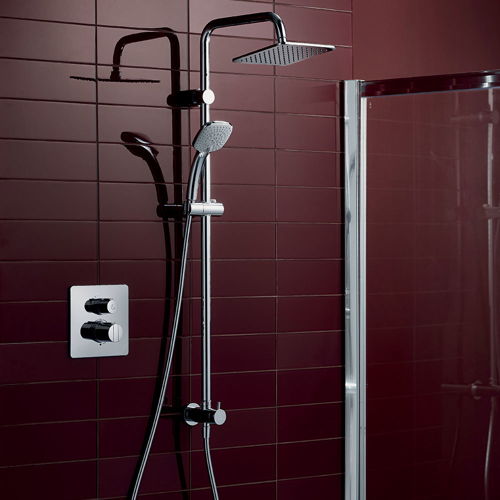 Ideal Standard Connect Easybox Slim Built-in Shower Mixer with Square Faceplate  additional Large Image
