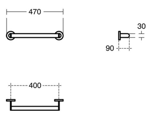 Ideal Standard Concept Freedom 400mm Chrome Grab Rail