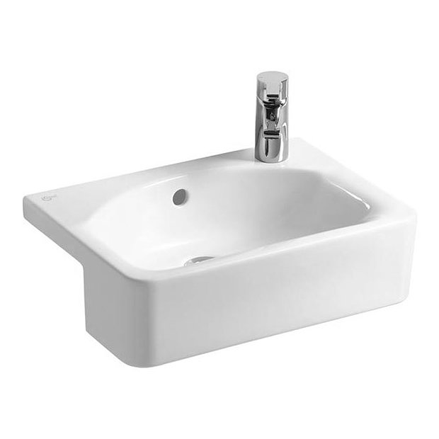 Ideal Standard Connect Space Cube 50cm 1TH Semi-Countertop Basin (Right Hand)