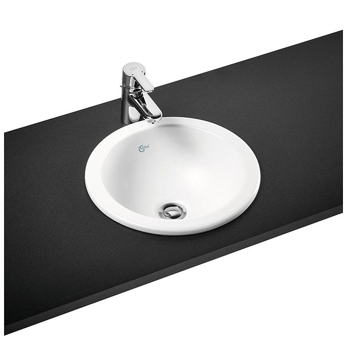Ideal Standard Connect Sphere 38cm 0TH Inset Countertop Basin Large Image