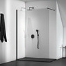 Ideal Standard Connect 2 Silk Black 1000mm Wetroom Panel + Straight Bracing Bracket Large Image