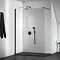 Ideal Standard Connect 2 Silk Black 1000mm Wetroom Panel + Straight Bracing Bracket Large Image