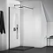 Ideal Standard Connect 2 Silk Black 900mm Wetroom Panel + Straight Bracing Bracket Large Image