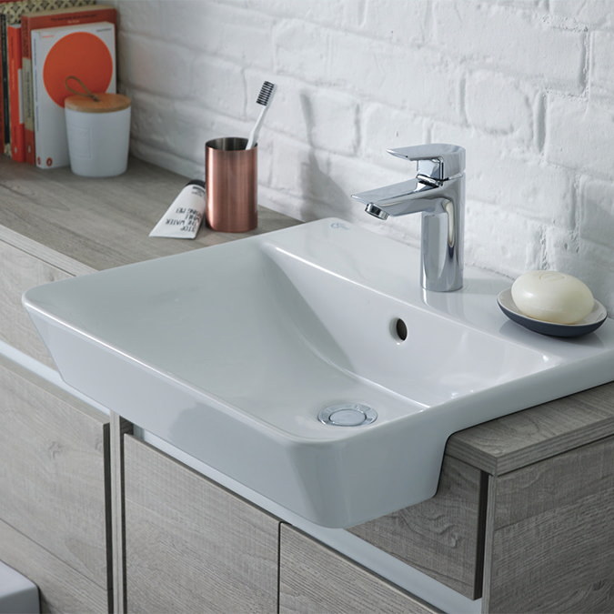 Ideal Standard Connect Air 600mm Semi-Recessed 2 Door Vanity Unit with Basin