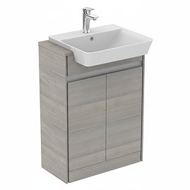 Ideal Standard Connect Air 600mm Semi-Recessed 2 Door Vanity Unit with Basin