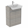 Ideal Standard Connect Air 600mm Semi-Recessed 2 Door Vanity Unit with Basin