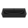 Ideal Standard Connect Air Cube Silk Black 600mm Wall Mounted / Vanity Basin - E0298V3  Feature Larg