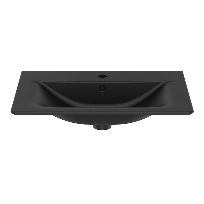 Ideal Standard Connect Air Silk Black 640mm Wall Mounted / Vanity Basin - E0279V3  Feature Large Ima