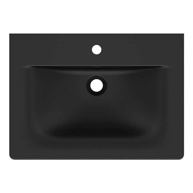Ideal Standard Connect Air Silk Black 640mm Wall Mounted / Vanity Basin - E0279V3  Standard Large Im