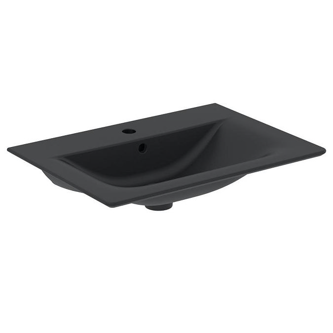 Ideal Standard Connect Air Silk Black 640mm Wall Mounted / Vanity Basin - E0279V3 Large Image