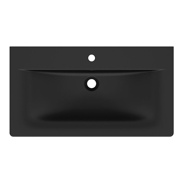 Ideal Standard Connect Air Silk Black 840mm Wall Mounted / Vanity Basin - E0279V3  In Bathroom Large