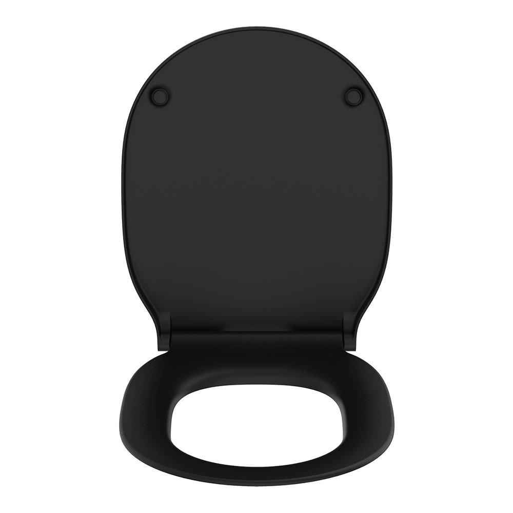 Ideal Standard Connect Air Silk Black Soft Close Slim Toilet Seat & Cover  Standard Large Image