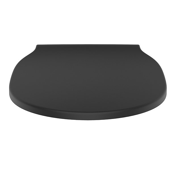 Ideal Standard Connect Air Silk Black Soft Close Slim Toilet Seat & Cover  In Bathroom Large Image