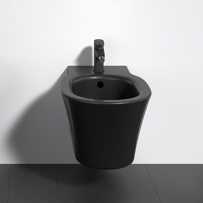 Ideal Standard Connect Air Silk Black Wall Hung Bidet Large Image