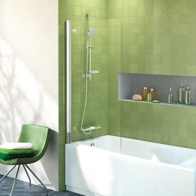 Ideal Standard Connect Angle Bath Screen (1400 x 800mm) - T9923EO  Profile Large Image