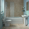 Ideal Standard Connect Angle Bath Screen (1400 x 800mm) - T9923EO  In Bathroom Large Image