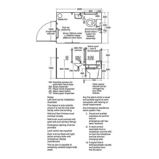 Ideal Standard Contour 21+ Doc M Close Coupled Pack (Left Hand - Red) - S0683GQ Profile Large Image