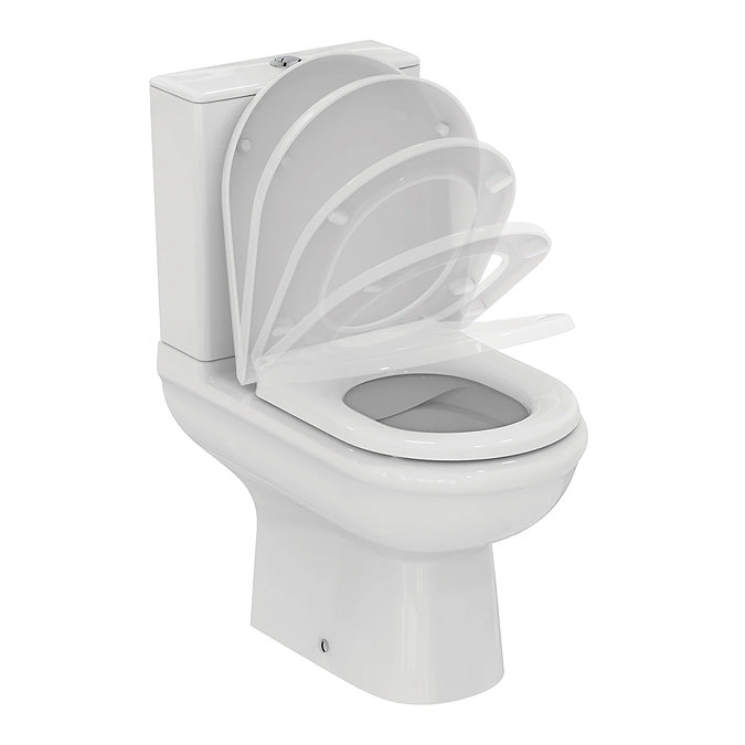 Ideal Standard Della Rimless Close Coupled Toilet + Soft Close Seat