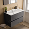 Ideal Standard Eurovit+ 70cm Wall Hung 2 Drawer Vanity Unit with Basin - Mid Grey