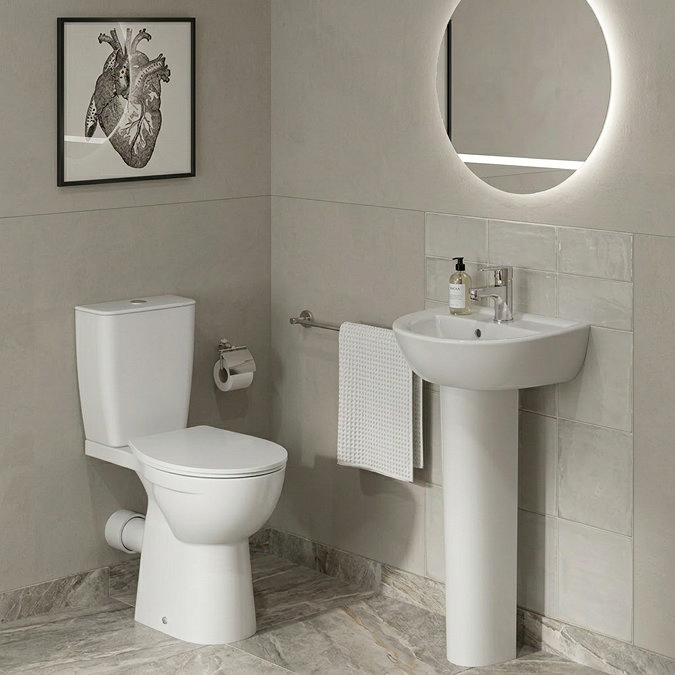Ideal Standard Eurovit+ Comfort Height Close Coupled Toilet with Soft Close Seat