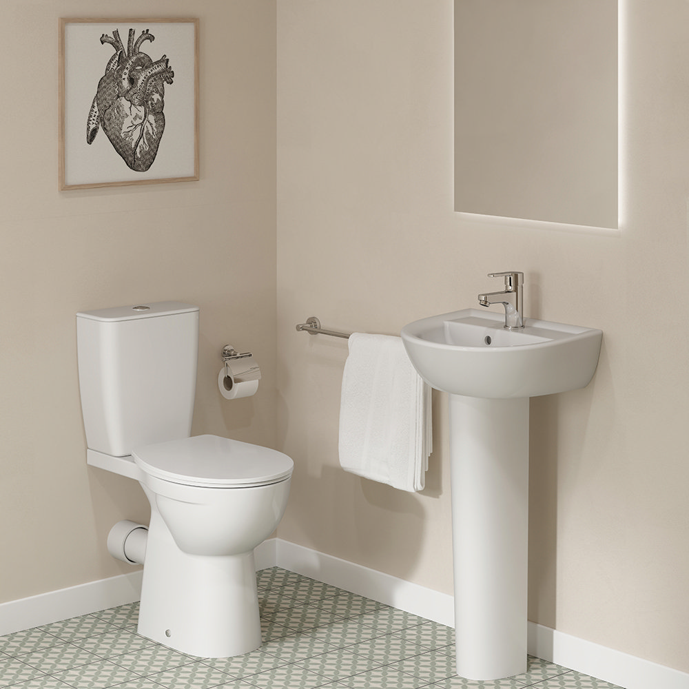 Ideal Standard Eurovit+ Comfort Height Close Coupled Toilet + Soft ...