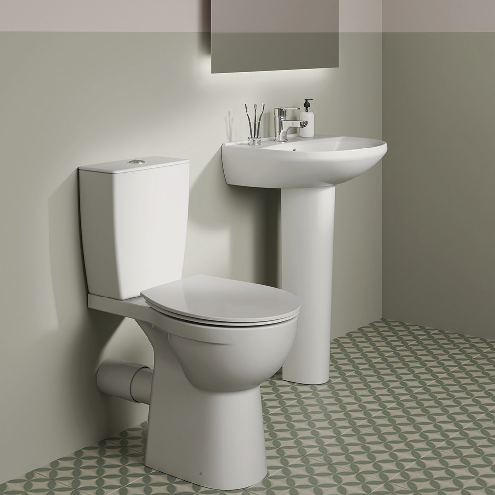 Ideal Standard Eurovit+ Comfort Height Close Coupled Toilet + Soft ...