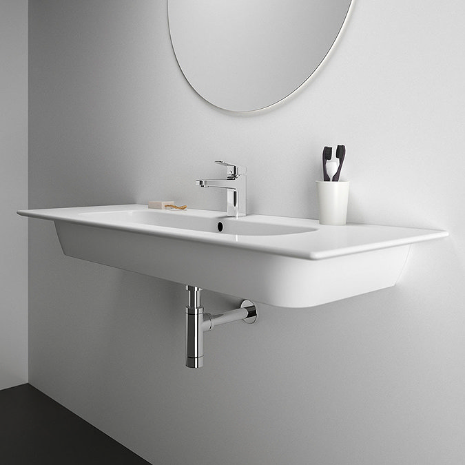 Ideal Standard i.Life A 1240mm 1TH Wall Hung Basin + Chrome Bottle Trap - ISILA124  Standard Large I