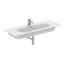 Ideal Standard i.Life A 1240mm 1TH Wall Hung Basin + Chrome Bottle Trap - ISILA124 Large Image