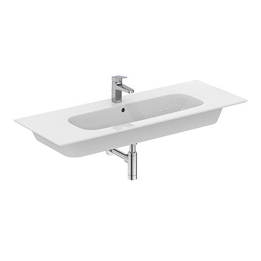Ideal Standard i.Life A 1240mm 1TH Wall Hung Basin + Chrome Bottle Trap - ISILA124  Profile Large Im