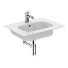 Ideal Standard i.Life A 640mm 1TH Wall Hung Basin + Chrome Bottle Trap Large Image