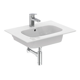 Ideal Standard i.Life A 640mm 1TH Wall Hung Basin + Chrome Bottle Trap Large Image