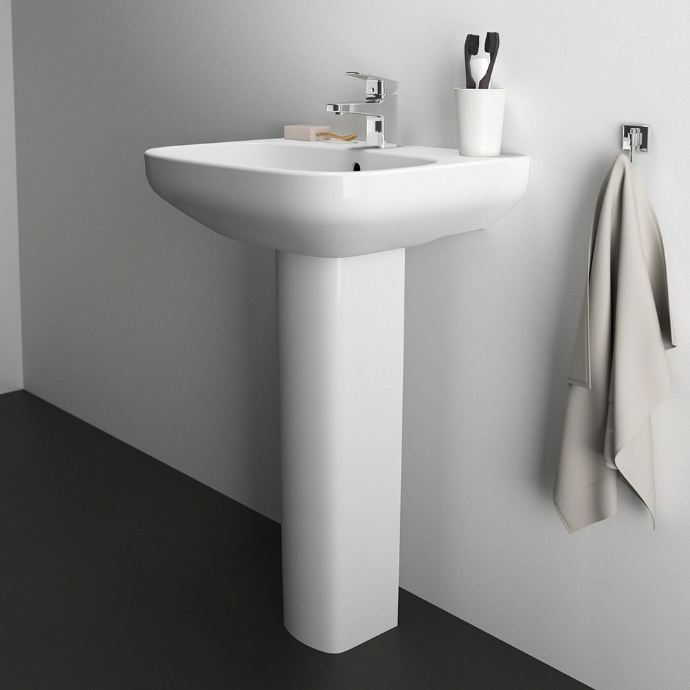 Ideal Standard I.Life A 1TH Washbasin + Full Pedestal