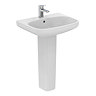 Ideal Standard i.Life A 600mm 1TH Washbasin + Full Pedestal Large Image