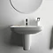Ideal Standard i.Life A 1TH Washbasin + Semi Pedestal  In Bathroom Large Image
